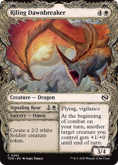 Riling Dawnbreaker Showcase TDM #292 (Near Mint Common) Magic: The Gathering: Tarkir: Dragonstorm