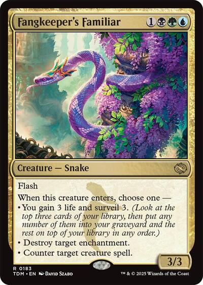 Fangkeepers Familiar TDM #183 (Near Mint Rare) Magic: The Gathering: Tarkir: Dragonstorm