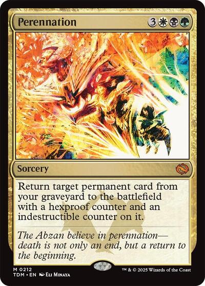 Perennation TDM #212 (Near Mint Mythic Rare) Magic: The Gathering: Tarkir: Dragonstorm