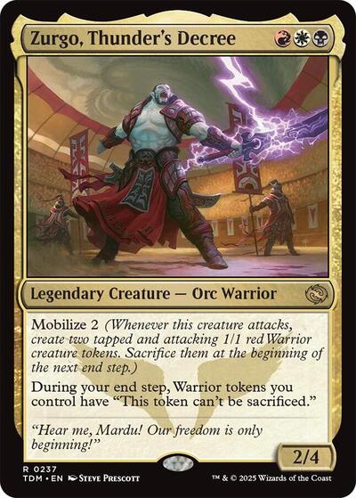 Zurgo Thunders Decree TDM #237 (Near Mint Rare) Magic: The Gathering: Tarkir: Dragonstorm