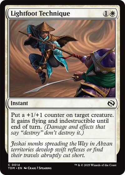 Lightfoot Technique TDM #14 (Near Mint Common) Magic: The Gathering: Tarkir: Dragonstorm