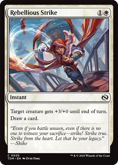 Rebellious Strike Tarkir: Dragonstorm TDM #20 (Common) Magic: The Gathering: