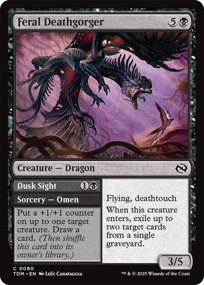 Feral Deathgorger Tarkir: Dragonstorm TDM #80 (Common) Magic: The Gathering: