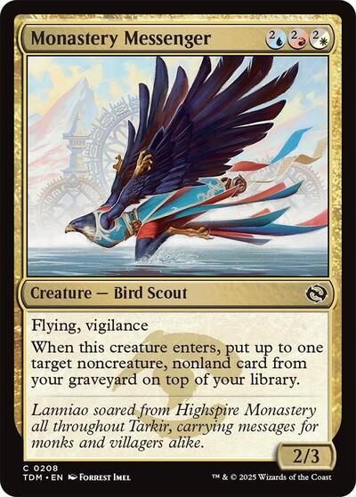 Monastery Messenger Tarkir: Dragonstorm TDM #208 (Common) Magic: The Gathering: