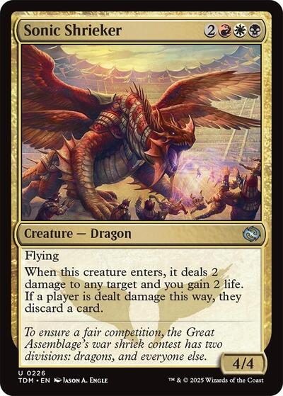 Sonic Shrieker TDM #226 (Near Mint Uncommon) Magic: The Gathering: Tarkir: Dragonstorm