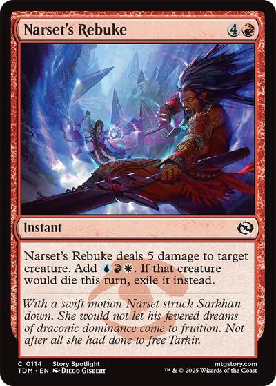 Narsets Rebuke TDM #114 (Near Mint Common) Magic: The Gathering: Tarkir: Dragonstorm