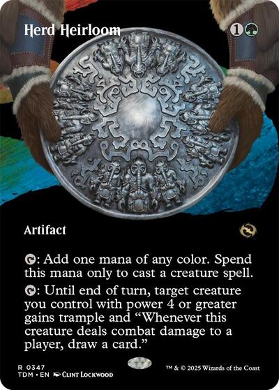 Herd Heirloom Borderless TDM #347 (Near Mint Rare) Magic: The Gathering: Tarkir: Dragonstorm