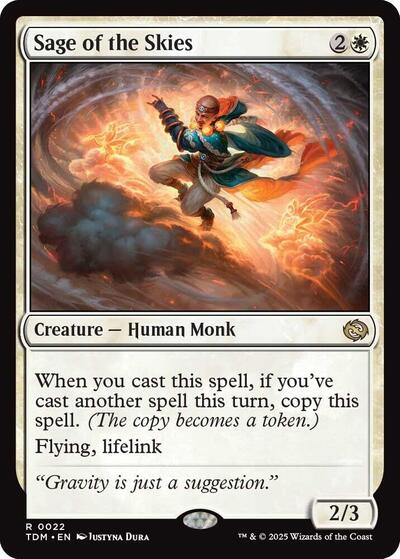 Sage of the Skies TDM #22 (Near Mint Rare) Magic: The Gathering: Tarkir: Dragonstorm