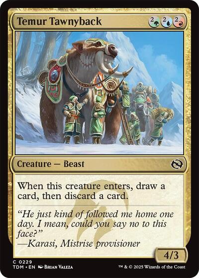 Temur Tawnyback TDM #229 (Near Mint Common) Magic: The Gathering: Tarkir: Dragonstorm