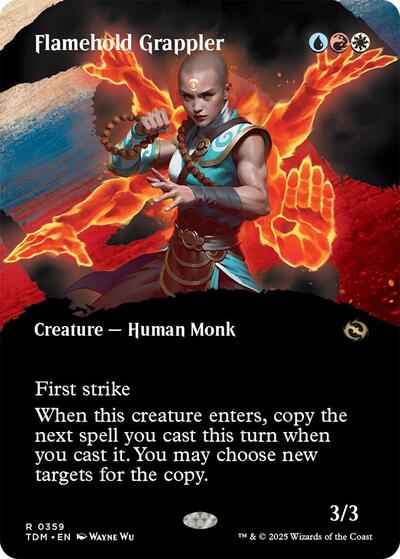 Flamehold Grappler Borderless TDM #359 (Near Mint Rare) Magic: The Gathering: Tarkir: Dragonstorm