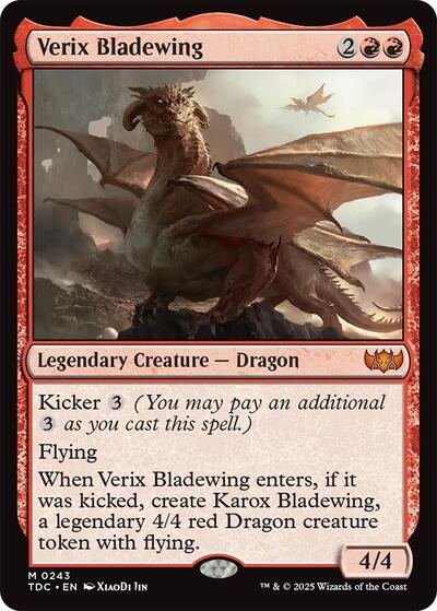 Verix Bladewing TDC #243 (Lightly Played Mythic Rare) Magic: The Gathering: Commander: Tarkir: Dragonstorm