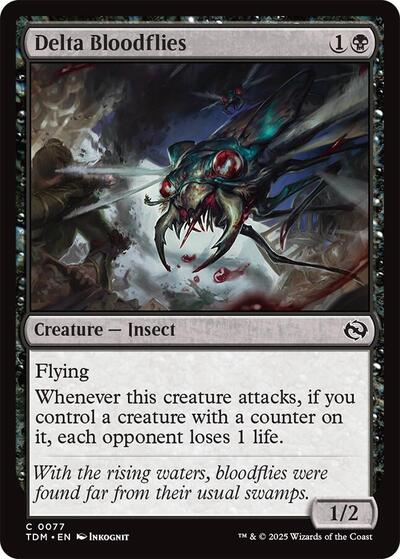 Delta Bloodflies Tarkir: Dragonstorm TDM #77 (Common) Magic: The Gathering: