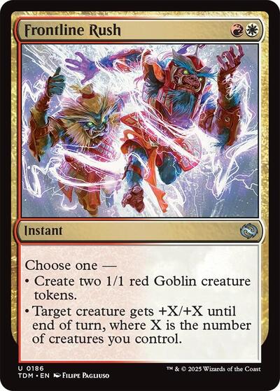 Frontline Rush TDM #186 (Near Mint Uncommon) Magic: The Gathering: Tarkir: Dragonstorm
