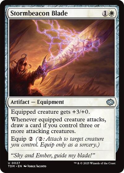 Stormbeacon Blade Tarkir: Dragonstorm TDM #27 (Uncommon) Magic: The Gathering: