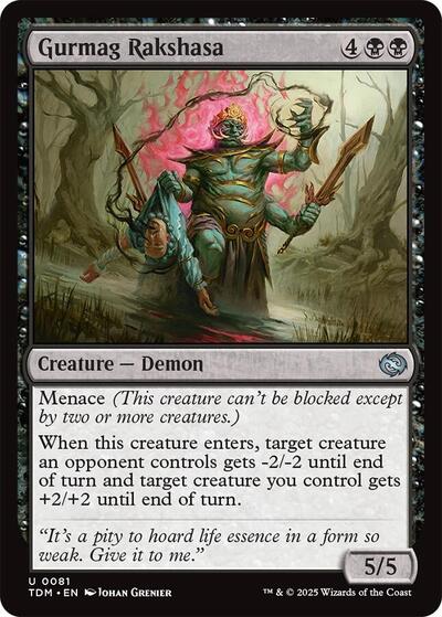 Gurmag Rakshasa TDM #81 (Near Mint Uncommon) Magic: The Gathering: Tarkir: Dragonstorm