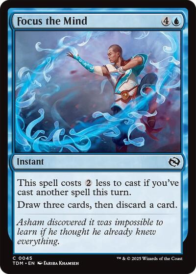 Focus the Mind Tarkir: Dragonstorm TDM #45 (Common) Magic: The Gathering: