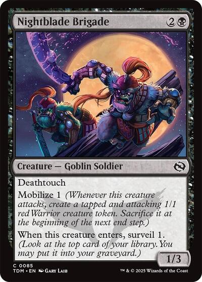 Nightblade Brigade Tarkir: Dragonstorm TDM #85 (Common) Magic: The Gathering: