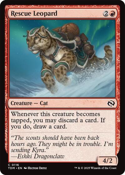 Rescue Leopard TDM #116 (Near Mint Common) Magic: The Gathering: Tarkir: Dragonstorm