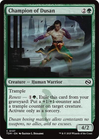 Champion of Dusan TDM #137 (Near Mint Common) Magic: The Gathering: Tarkir: Dragonstorm