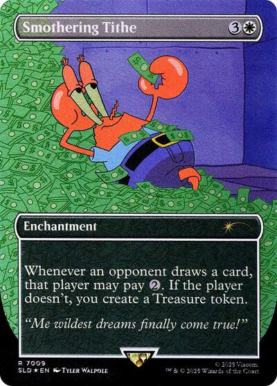 Smothering Tithe (7009) (Rainbow Foil) Foil SLD #7009 (Lightly Played Rare) Magic: The Gathering: Secret Lair Drop Series