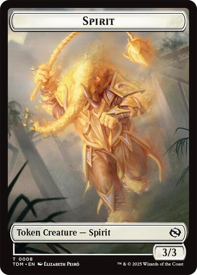 Spirit 0008 Spirit 0009 Double Sided Token TDM #8 // 9 (Near Mint T) Magic: The Gathering: Tarkir: Dragonstorm