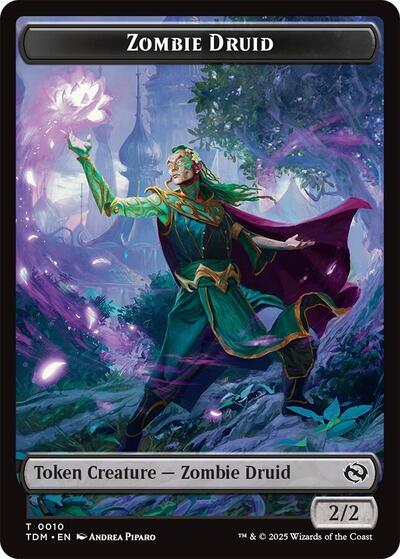Zombie Druid Treasure Double Sided Token TDM #10 // 16 (Near Mint T) Magic: The Gathering: Tarkir: Dragonstorm