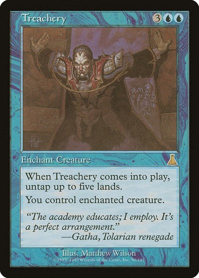 Treachery UDS #50 (Moderately Played Rare) Magic: The Gathering: Urza's Destiny