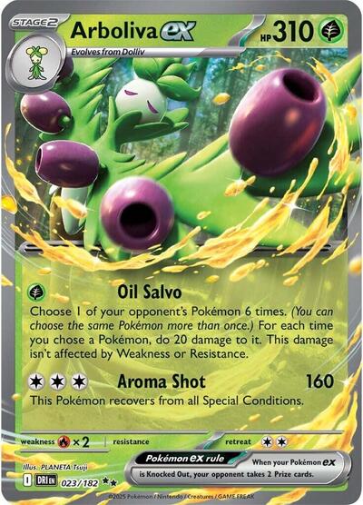 Arboliva ex Holofoil DRI #023/182 (Near Mint Double Rare) Pokemon: SV10: Destined Rivals