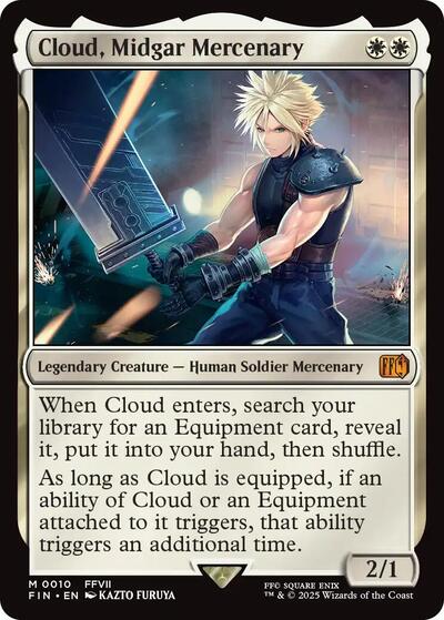 Cloud Midgar Mercenary FIN #10 (Near Mint Mythic Rare) Magic: The Gathering: FINAL FANTASY
