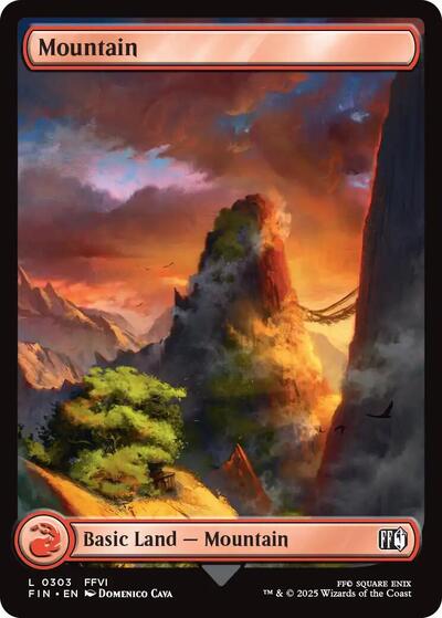 Mountain 0303 FIN #303 (Near Mint Land) Magic: The Gathering: FINAL FANTASY