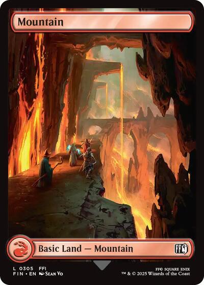 Mountain 0305 FIN #305 (Near Mint Land) Magic: The Gathering: FINAL FANTASY
