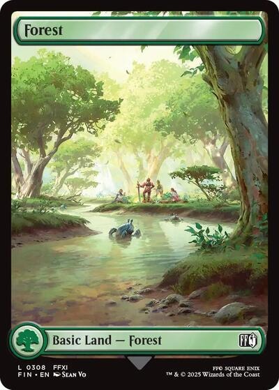 Forest (0308) FIN #308 (Near Mint Land) Magic: The Gathering: FINAL FANTASY