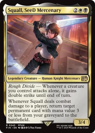 Squall, SeeD Mercenary FIN #243 (Near Mint Rare) Magic: The Gathering: FINAL FANTASY