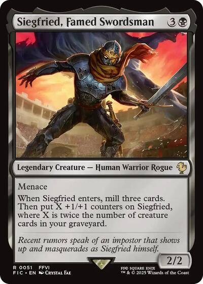 Siegfried Famed Swordsman FIC #51 (Near Mint Rare) Magic: The Gathering: Commander: FINAL FANTASY