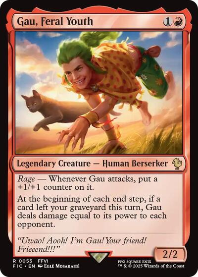 Gau Feral Youth FIC #55 (Near Mint Rare) Magic: The Gathering: Commander: FINAL FANTASY