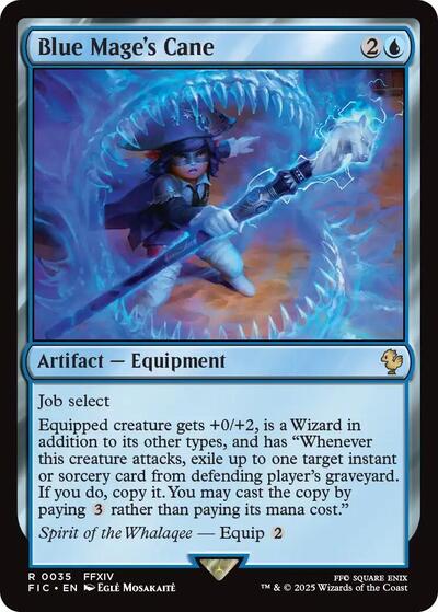 Blue Mages Cane FIC #35 (Near Mint Rare) Magic: The Gathering: Commander: FINAL FANTASY