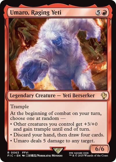 Umaro Raging Yeti FIC #63 (Near Mint Rare) Magic: The Gathering: Commander: FINAL FANTASY