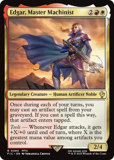 Edgar Master Machinist FIC #80 (Near Mint Rare) Magic: The Gathering: Commander: FINAL FANTASY