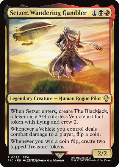 Setzer Wandering Gambler FIC #93 (Near Mint Rare) Magic: The Gathering: Commander: FINAL FANTASY