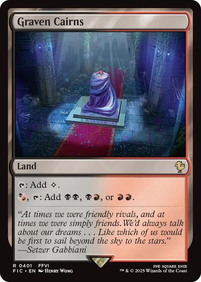 Graven Cairns FIC #401 (Near Mint Rare) Magic: The Gathering: Commander: FINAL FANTASY