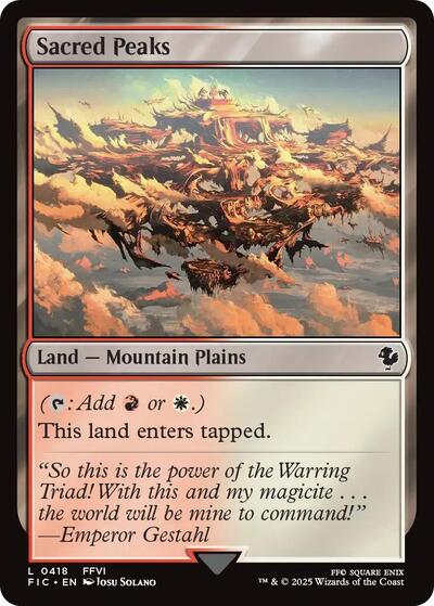 Sacred Peaks FIC #418 (Near Mint Land) Magic: The Gathering: Commander: FINAL FANTASY