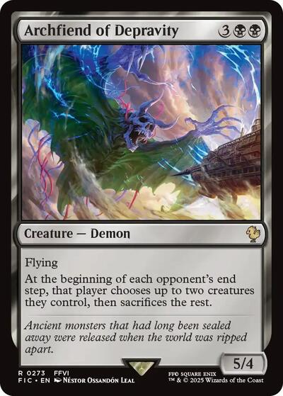 Archfiend of Depravity FIC #273 (Near Mint Rare) Magic: The Gathering: Commander: FINAL FANTASY
