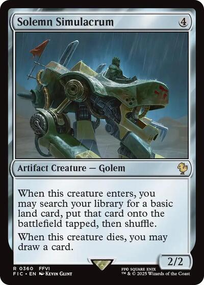 Solemn Simulacrum FIC #360 (Near Mint Rare) Magic: The Gathering: Commander: FINAL FANTASY