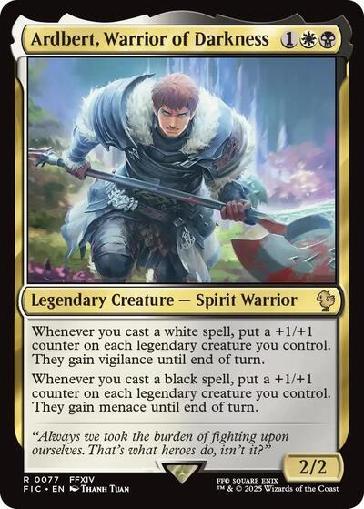 Ardbert Warrior of Darkness FIC #77 (Near Mint Rare) Magic: The Gathering: Commander: FINAL FANTASY