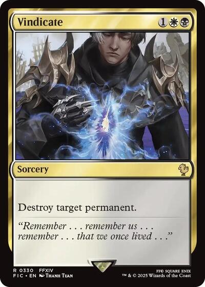 Vindicate FIC #330 (Near Mint Rare) Magic: The Gathering: Commander: FINAL FANTASY