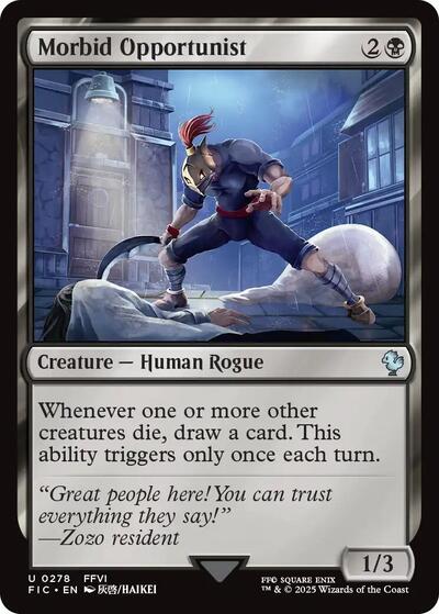 Morbid Opportunist FIC #278 (Near Mint Uncommon) Magic: The Gathering: Commander: FINAL FANTASY