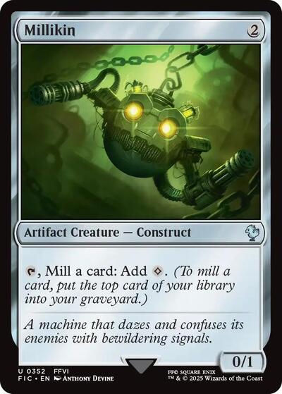 Millikin FIC #352 (Near Mint Uncommon) Magic: The Gathering: Commander: FINAL FANTASY