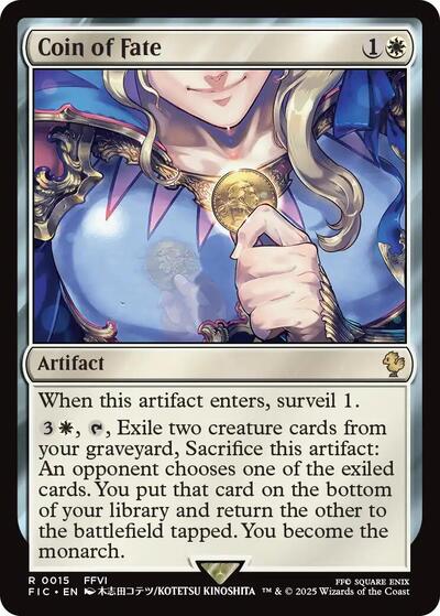 Coin of Fate FIC #15 (Near Mint Rare) Magic: The Gathering: Commander: FINAL FANTASY