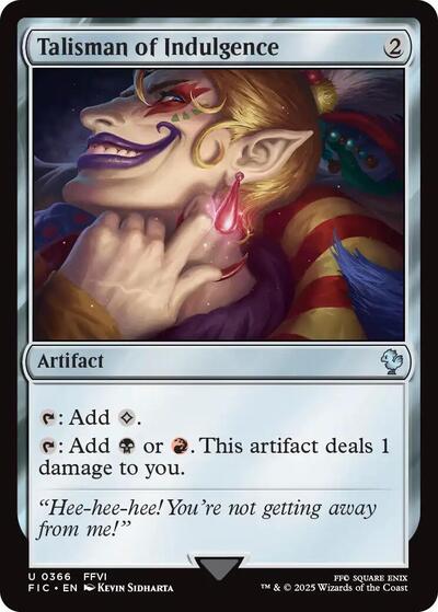 Talisman of Indulgence FIC #366 (Near Mint Uncommon) Magic: The Gathering: Commander: FINAL FANTASY