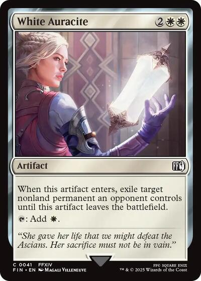 White Auracite FIN #41 (Near Mint Common) Magic: The Gathering: FINAL FANTASY